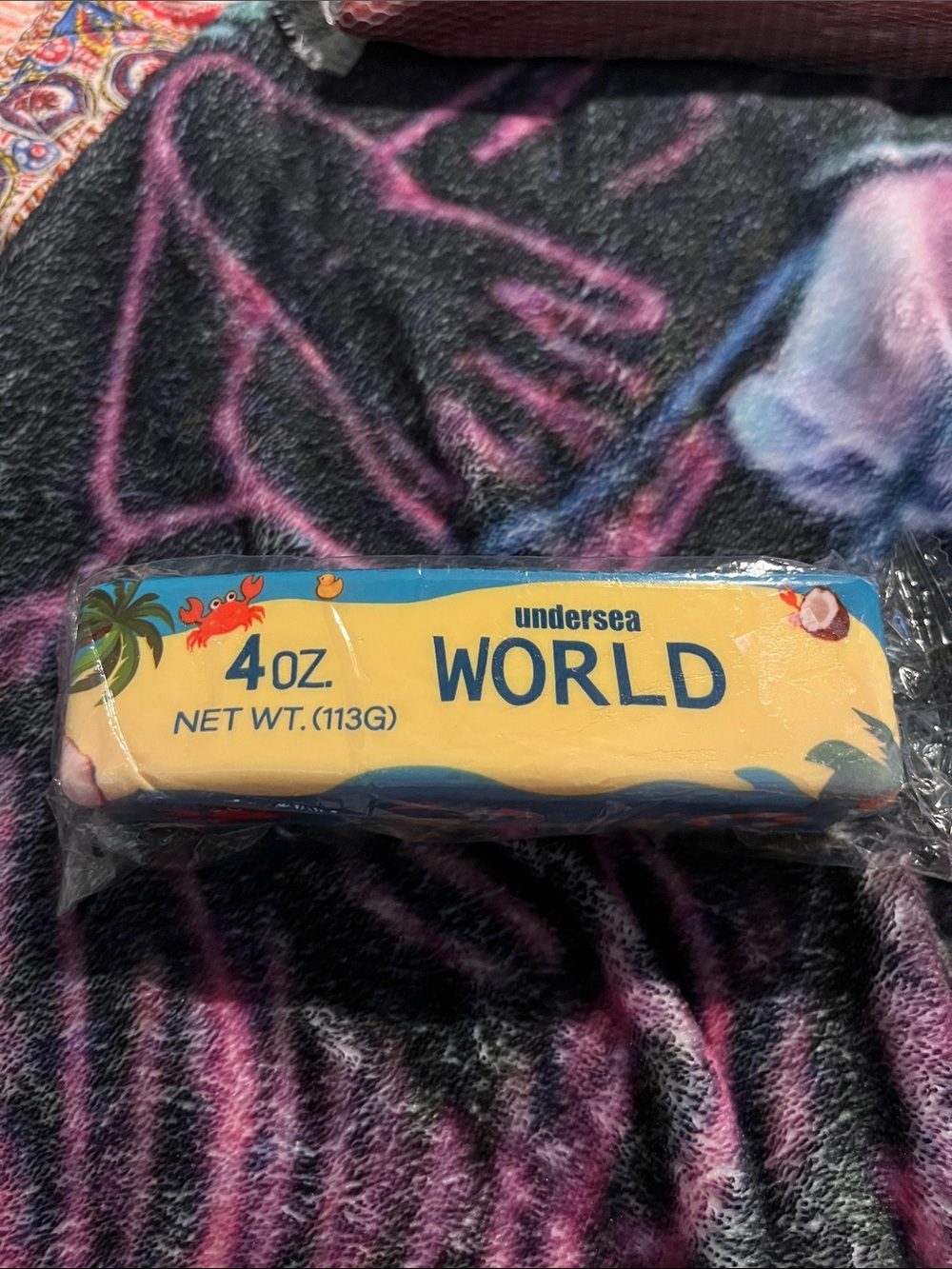 Undersea World 4 oz Decorative Butter Yellow & Blue New! SQUISHY